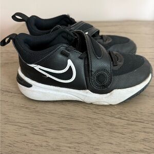 Nike Kids' Black and White Basketball Shoes - Velcro Strap